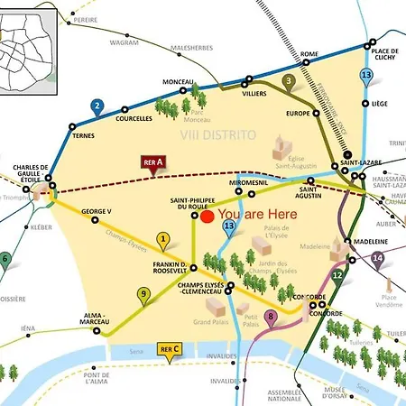 Appartamento Cosy Next To The Champs-élysées Avenue! Parigi